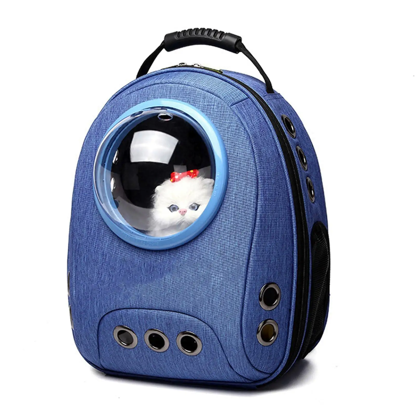 Cat Carrier Backpack for Cat & Small Dog Expandable Portable Ventilated Transparent Capsule Backpack Pet Backpack for Outdoor