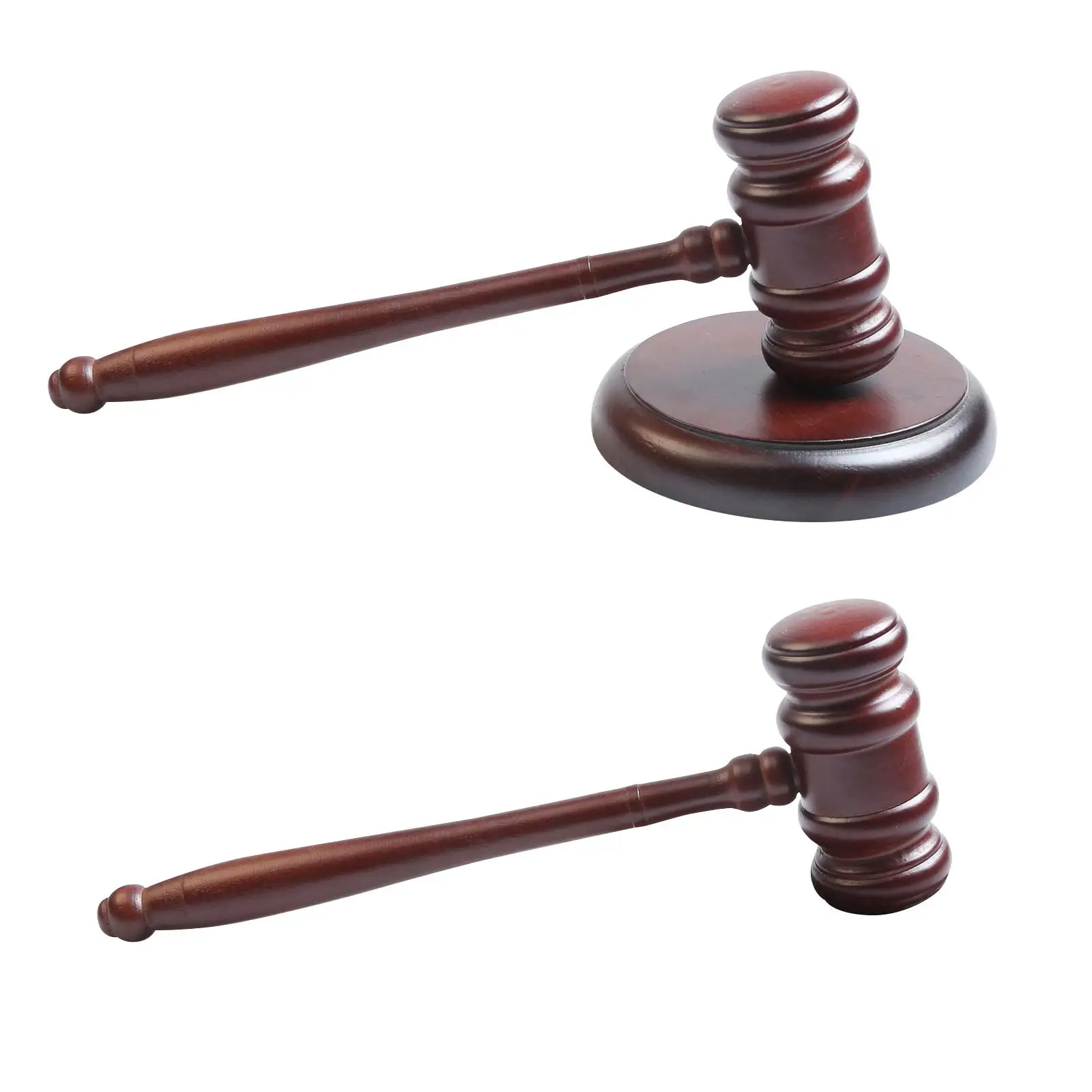 Wood Gavel Prop Costume Toy Wooden Gavel Cosplay Props for Auction Court Judge Justice Lawyer Student