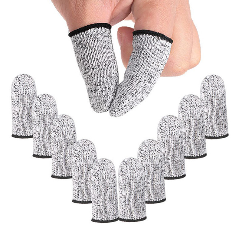 Description Picture 6 of item10pcs Cut Resistant Finger Cots Finger Sleeve Protectors Reusable Finger Covers Finger Protection Cots for Sewing Supplies