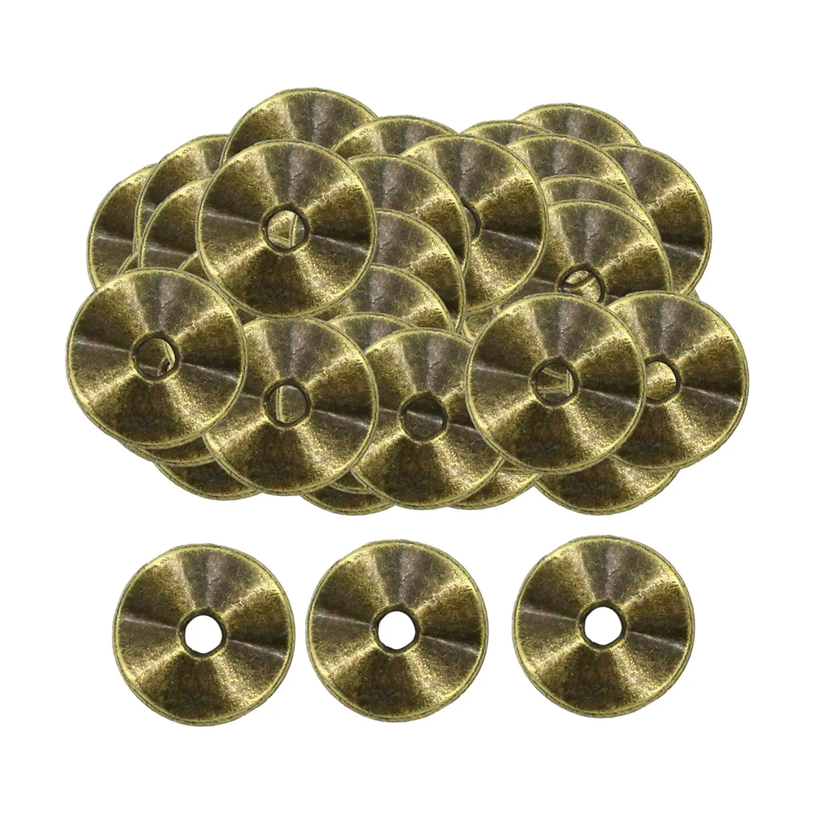 100Pcs Round Spacer Beads Accessory Ancient Bronze Color Metal 10mm for Necklace Bracelet Anklet Pendant Handmade Jewelry Making