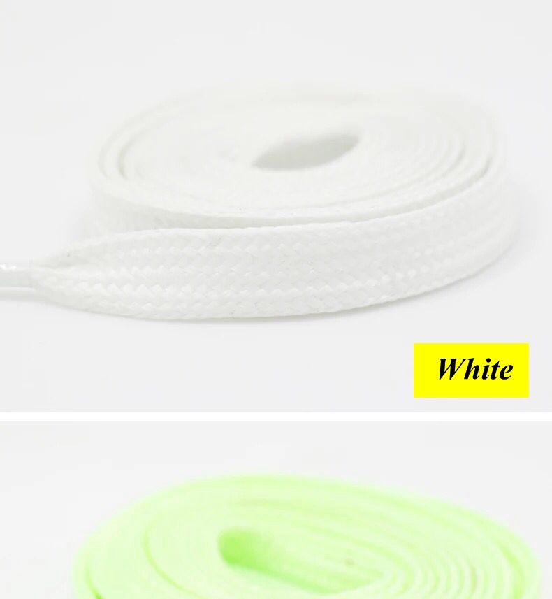 1 Pair Luminous Shoelaces Flat Sneakers Canvas Shoe Laces Glow In The Dark Night Color Fluorescent Shoelace 80/100/120/140cm