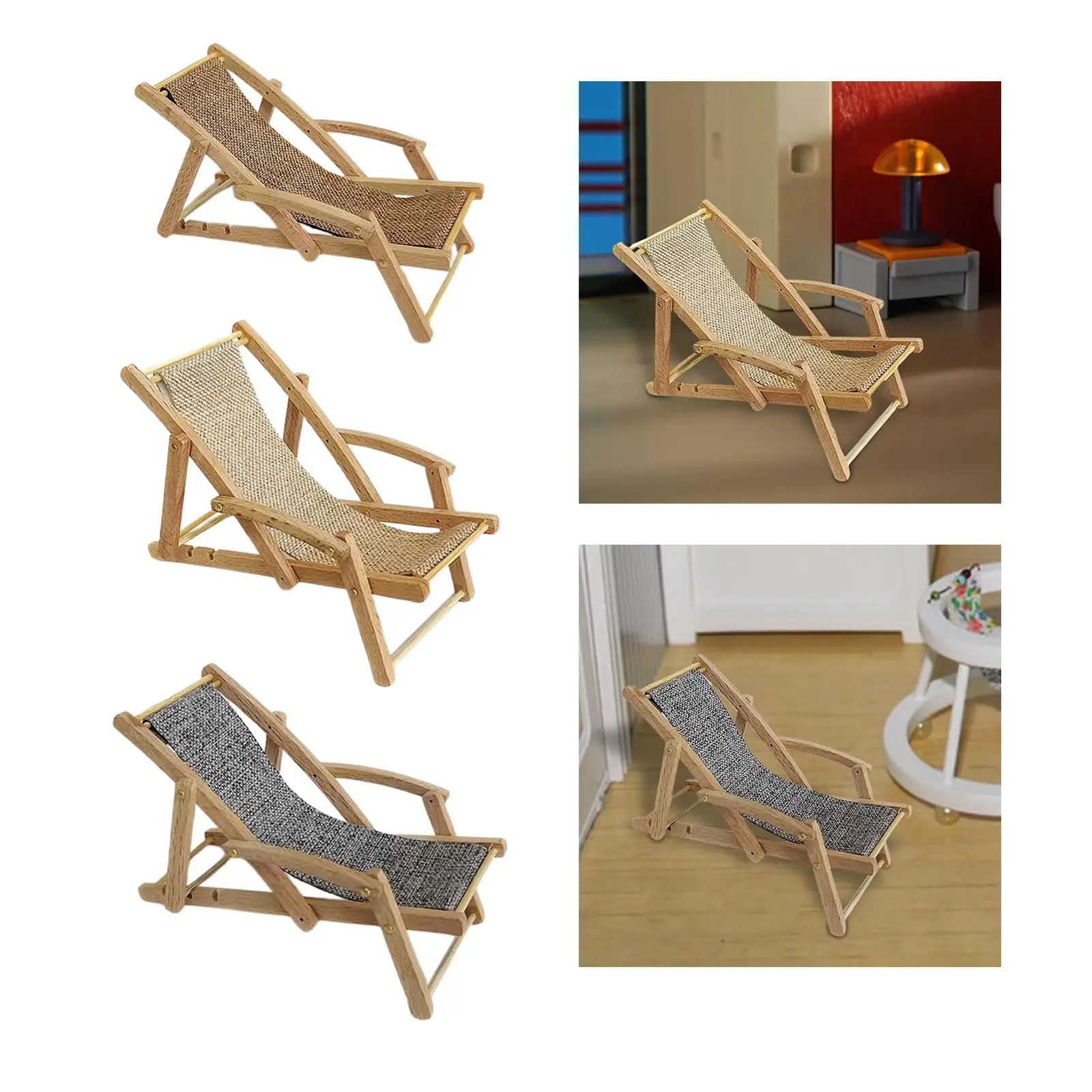 1/12 Mini Outdoor Chair Miniature Chair for Layout Building Miniature Scene