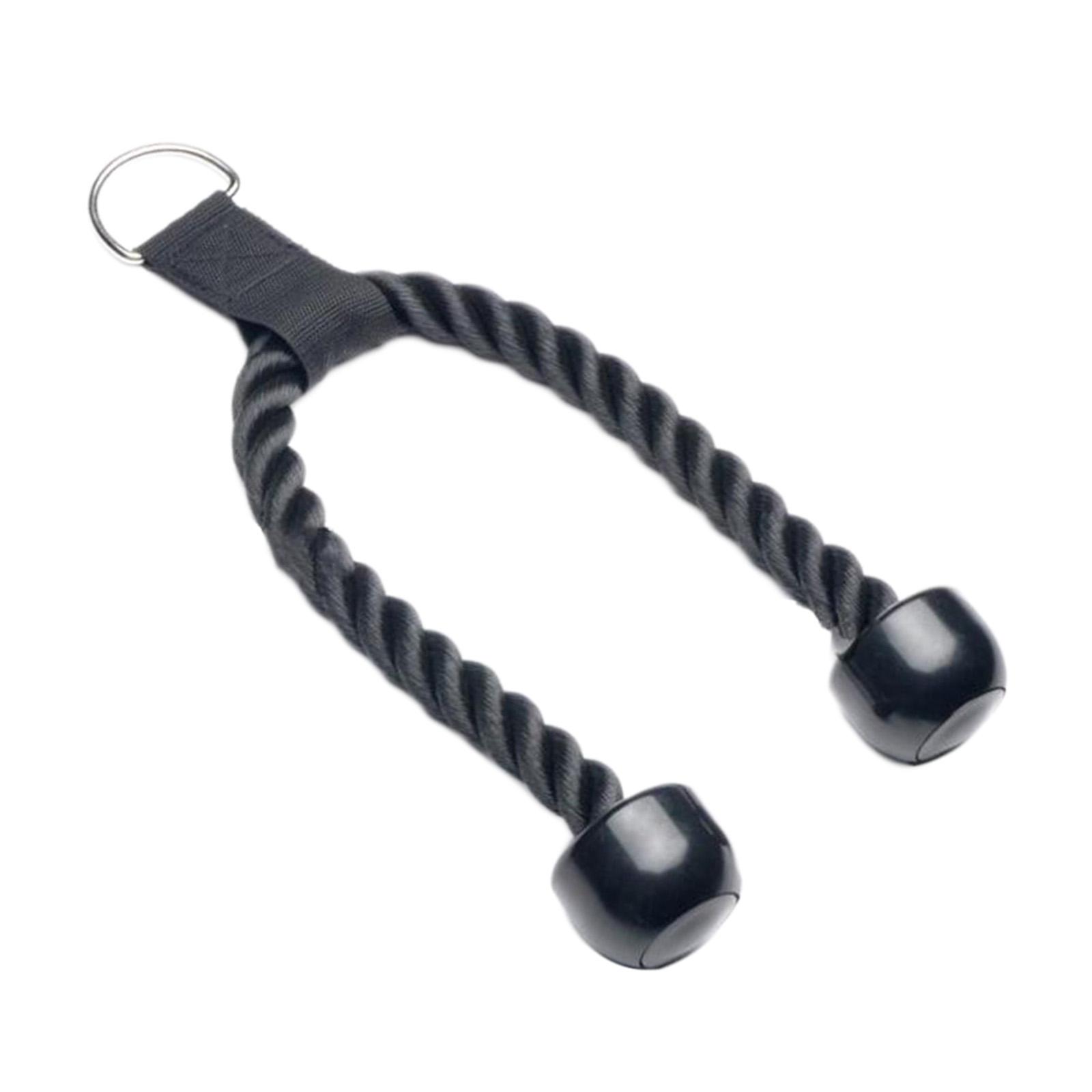 Tricep Rope Pull Down Cable Heavy Duty Pulley Attachments Accessories Trainer Rope Black for Fitness Shoulder Muscle Workout Gym Tricep Rope Pull Down Cable Heavy Duty Pulley Attachments Accessories Trainer Rope Black for Fitness Shoulder Muscle Workout Gym