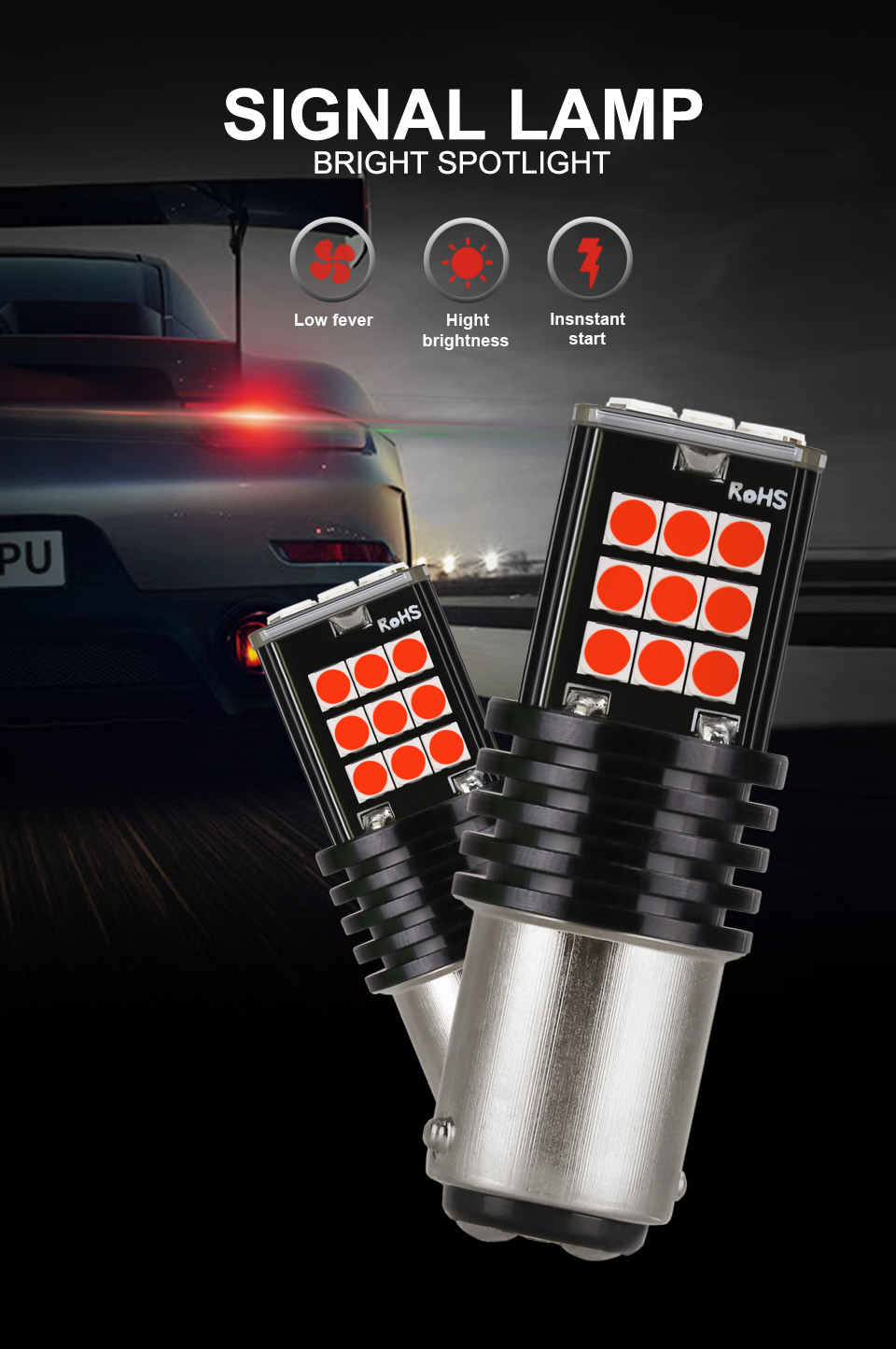 Py21w Ba15s P21w Led 1156 Bau15s Bulb 3030SMD Canbus 1157 Led Bay15d P21/5w Car Turn Signal Lamp Brake Tail Backup Red Light