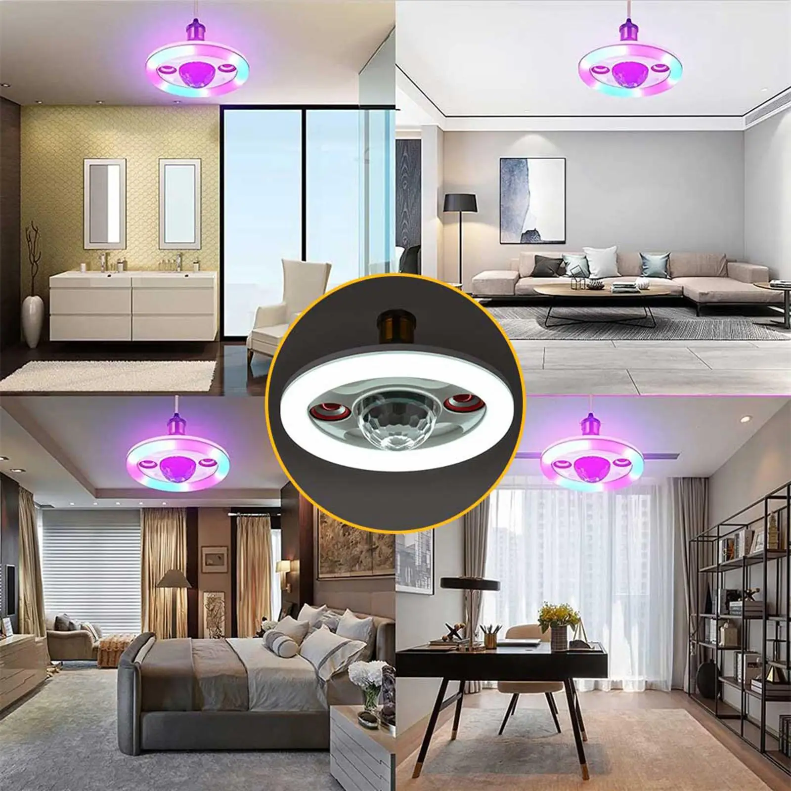 Color Changing Ceiling Lamps Adjustable Ornaments for KTV Bedroom Restaurant