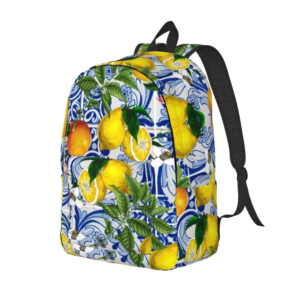 Canvas Backpack Escola Laptop Bookbag Verão Citrus Fruit College Daypack Bags