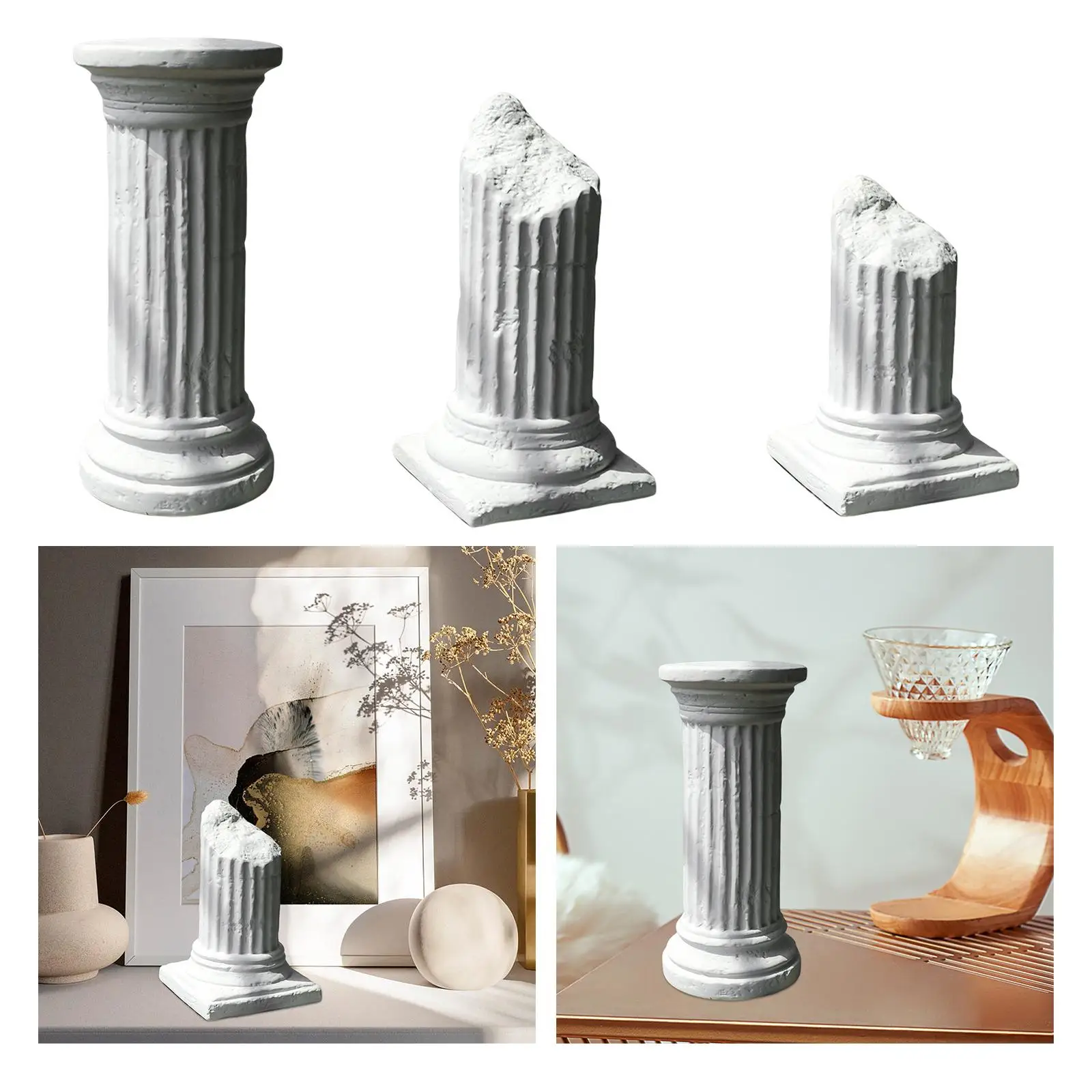 Roman Pillar Sculpture Greek Column for Patio Table Decorations Decoration
