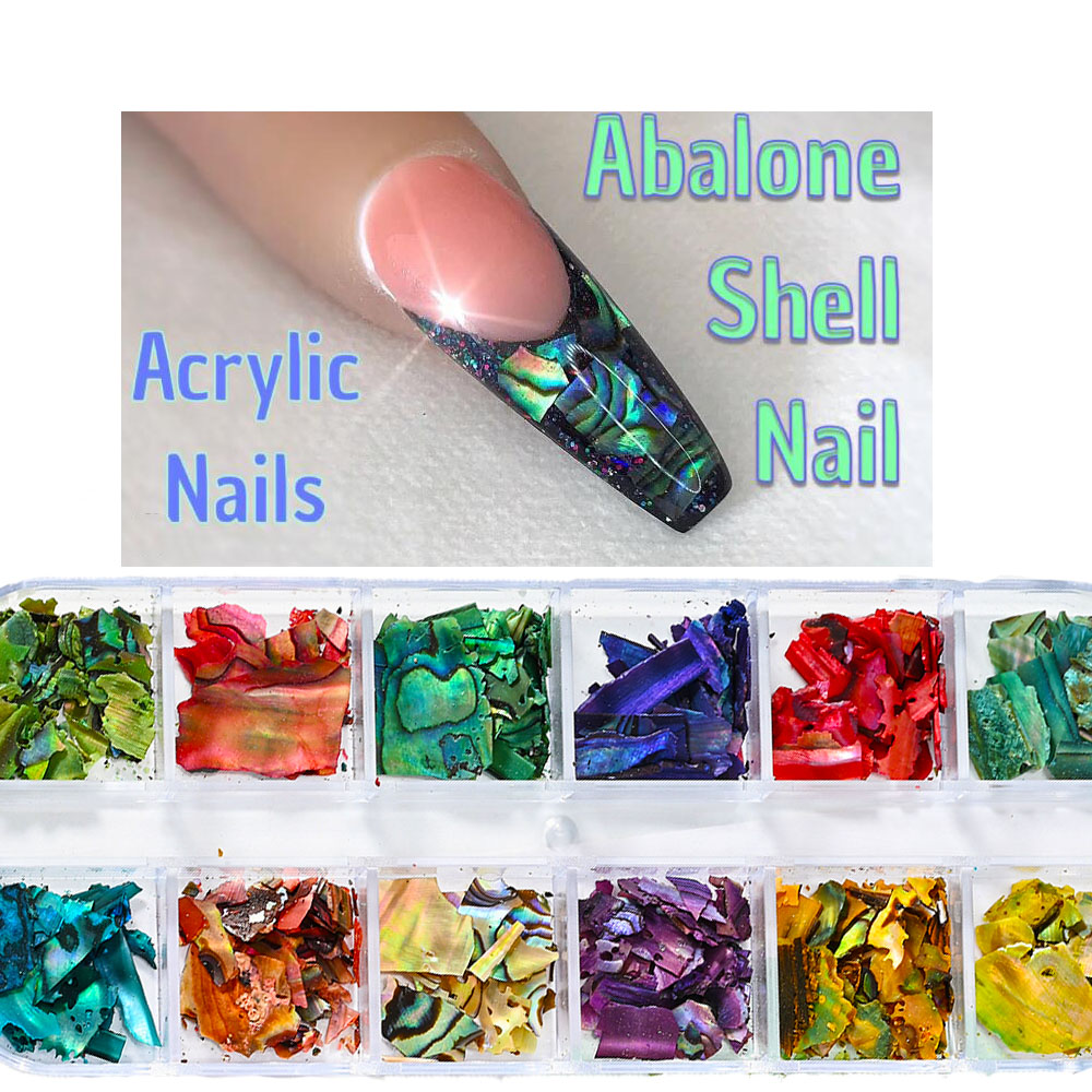 Best of 1 Case Abalone Shell Nail Holographic Glitter Flakes 3D Nail Polish Ultra-thin Sequins Manicure Mermaid Paillette Seashell Flake Reviews & Tips