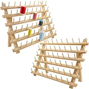 wooden thread rack