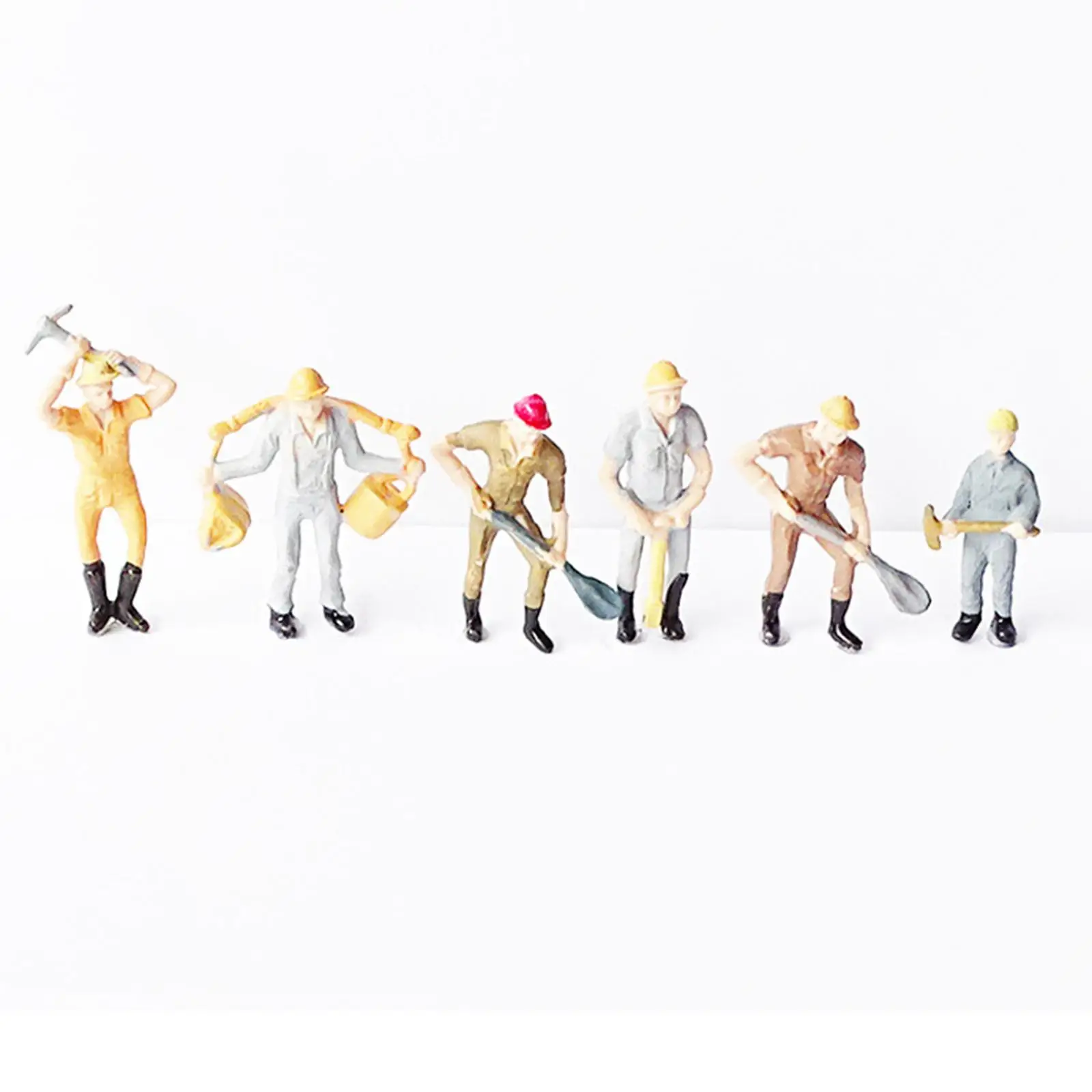 10 Pieces 1/43 Miniature Model Railroad Worker Figures Road Layout Toys Micro Landscape Miniature Tiny People DIY Projects Decor