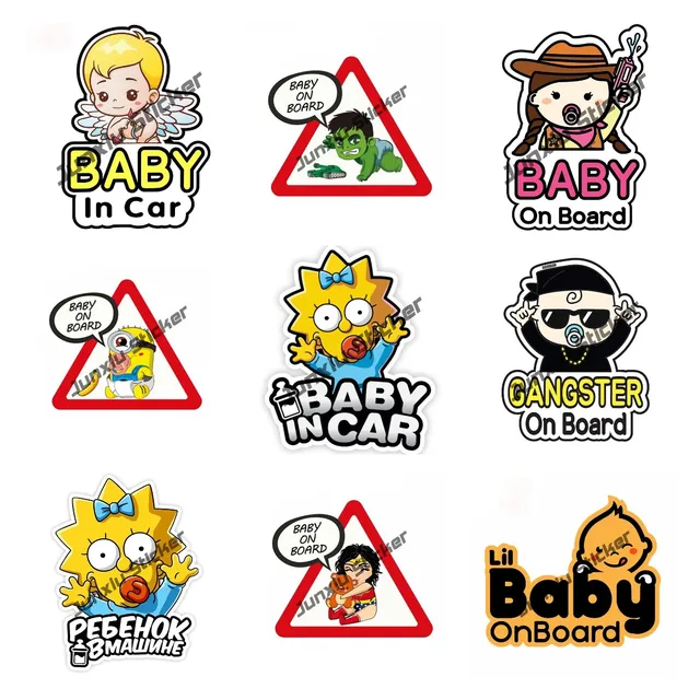 Baby On Board Car Stickers Baby In Car Auto Decal Waterproof Scratch-proof  Decoration Cartoon Anime Car Accessories Glue Sticker - Car Stickers -  AliExpress