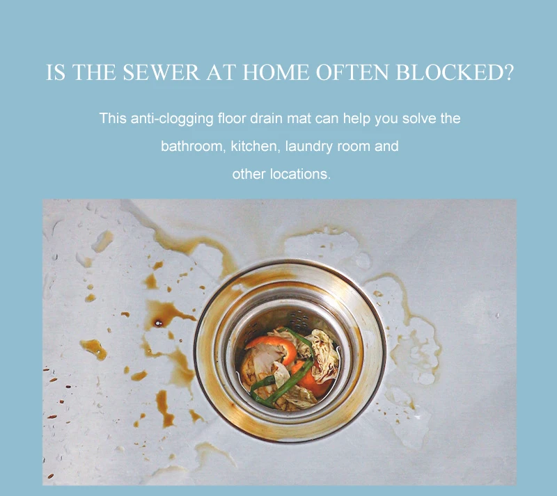 Description Picture 4 of itemHair Filter Sink Anti-blocking Strainer Bathtub Shower Floor Drain Stopper Silicone Kitchen Deodorant Plug Bathroom Accessories