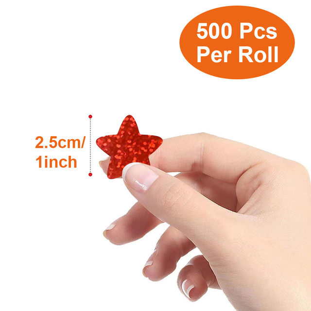 1080 Stück Silberne Stern-Aufkleber – Holografisch Glänzend Für Kinder, Schule & DIY