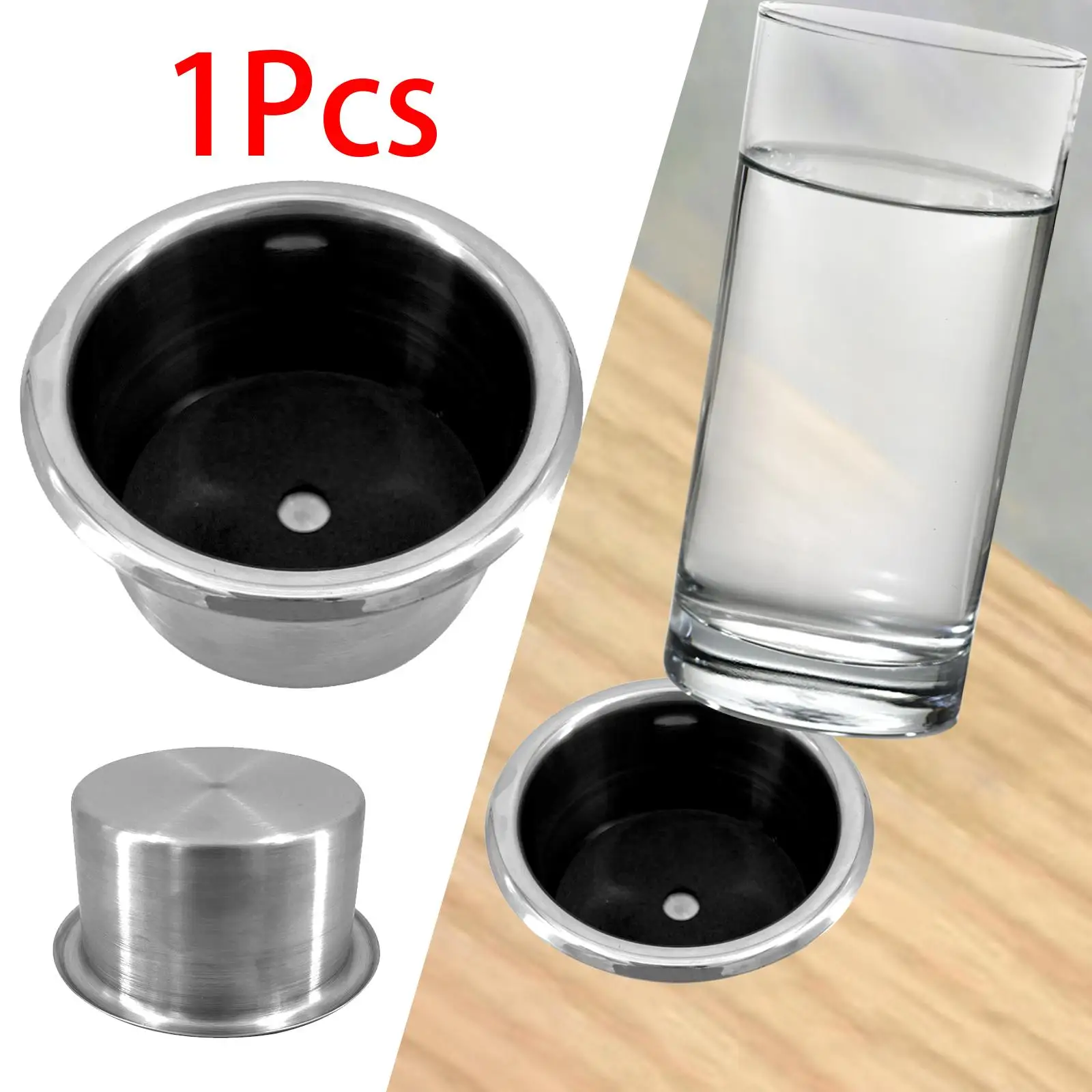 Cup Drink Holder Insert with Drain Sturdy Portable Accessories Smooth Surface Universal for Truck Marine Boat Camper Car