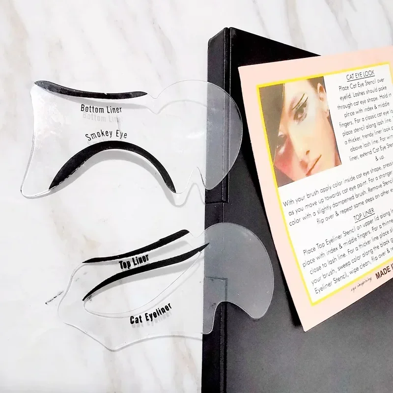 Description Picture 3 of itemEyeliner Stencils Winged Eyeliner Stencil Models Template Shaping Tools Eyebrows Template Card Eye Shadow Makeup Tool