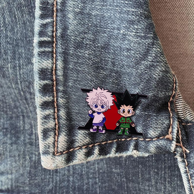 Hunter X Hunter Killua und Gon Emaille Pin Brosche Cartoon Abzeichen Freund Geschenk Zubehör – Detail 6