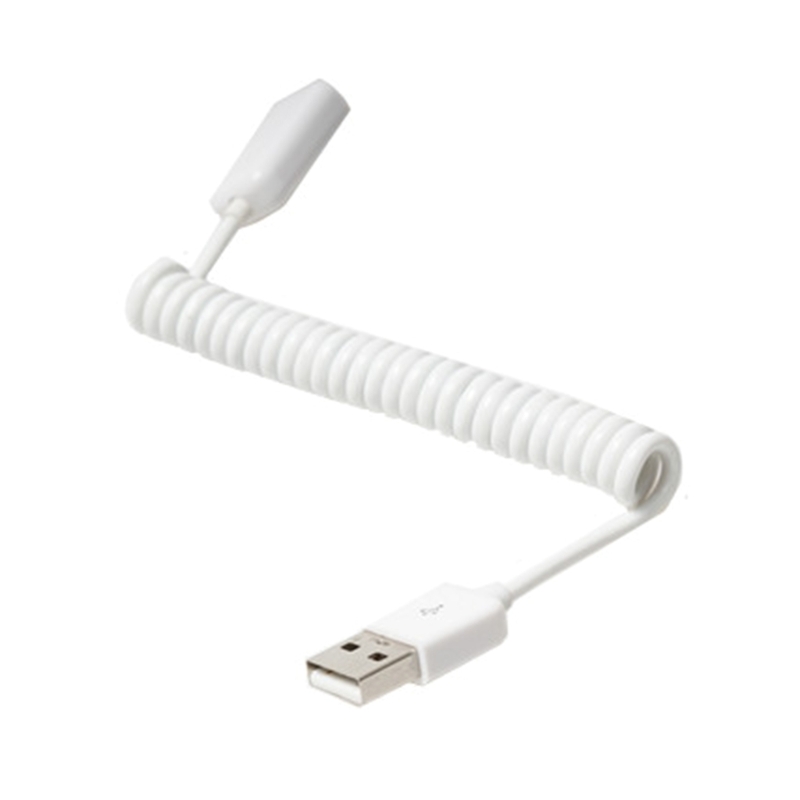 USB 2.0-Stecker auf Buchse, spiralförmiges Adapterkabel, 1 m, Feder-Teleskop-Verlängerungskabel zum Aufladen – Detail 4