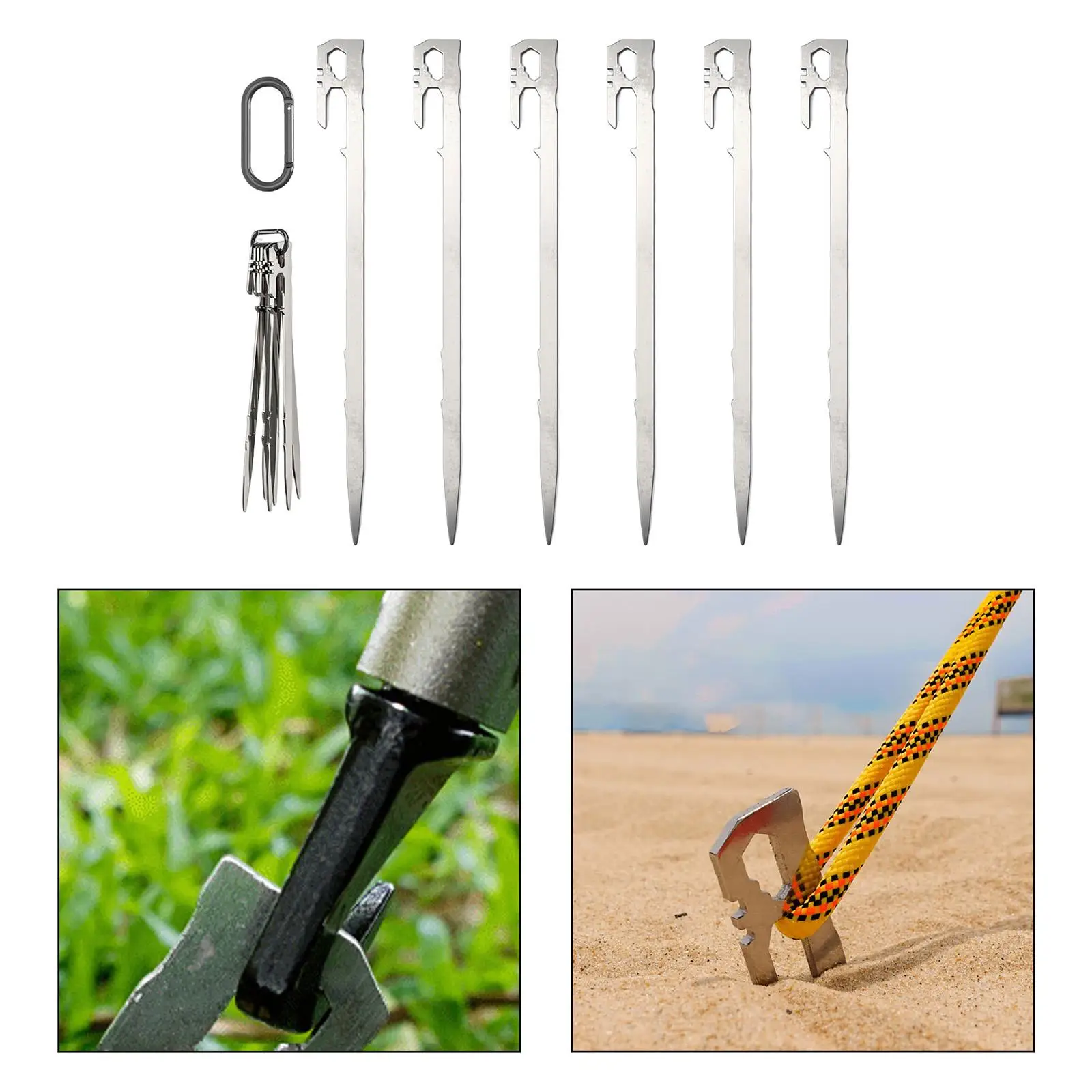 Portable Tent Stakes Tent Nails Anti Dropping Durable Unbreakable for Camping Canopy