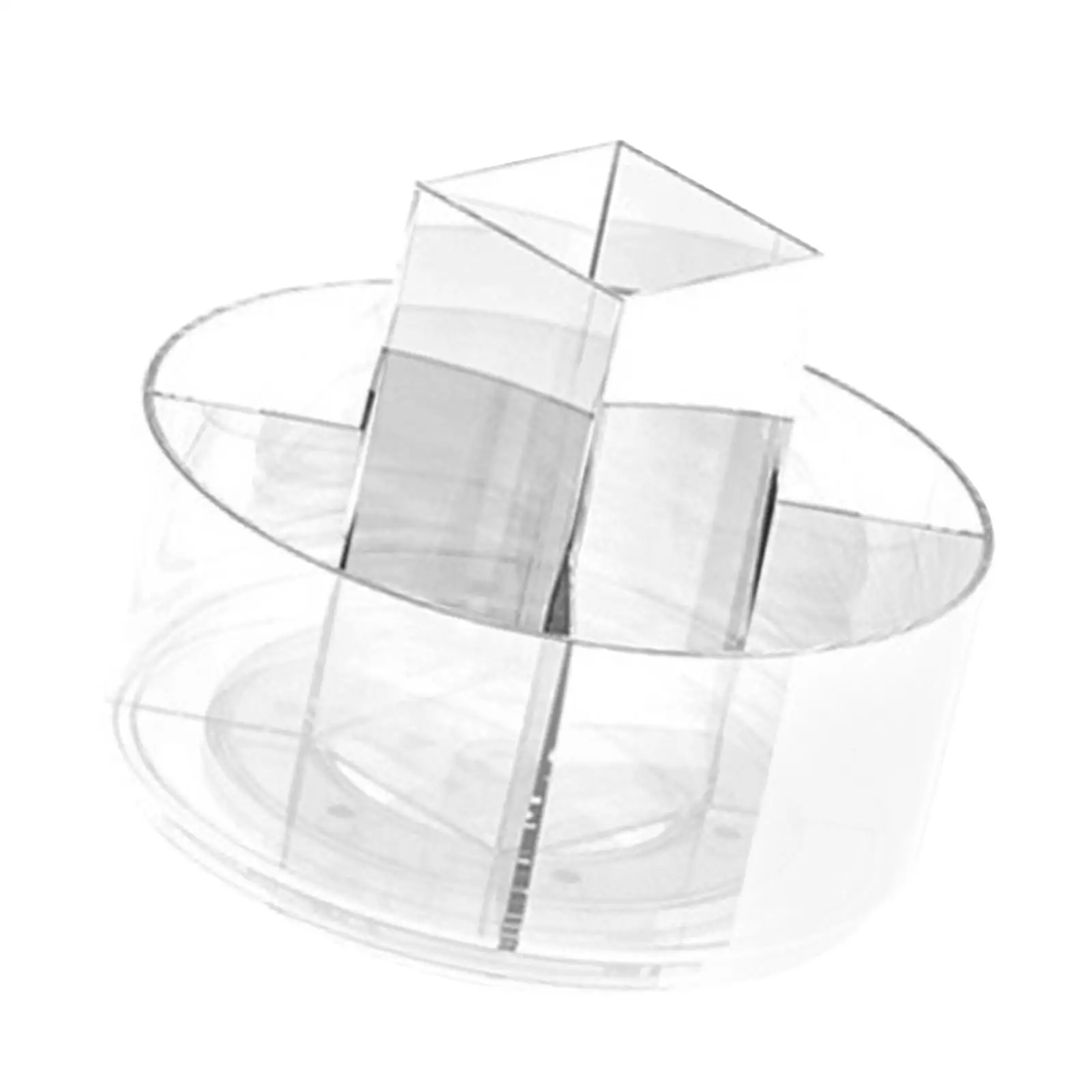Counter 360 Degree Revolving Clear Makeup Brushes Display Case Organizer