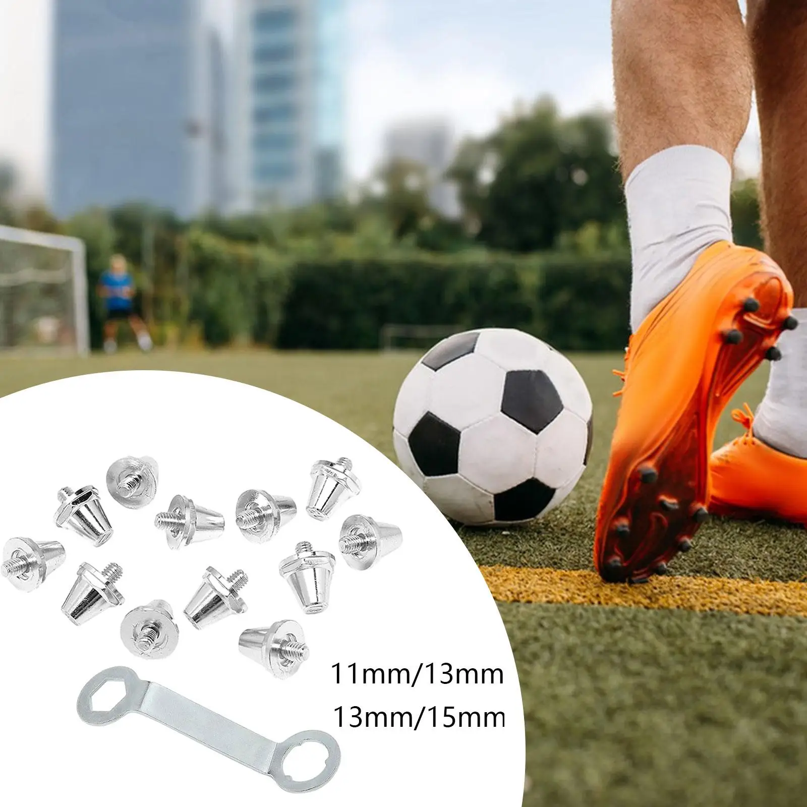 12Pcs Football Boot Spikes Non Slip Durable Turf Soccer Studs for Competition Athletic Sneakers Indoor Outdoor Sports Training