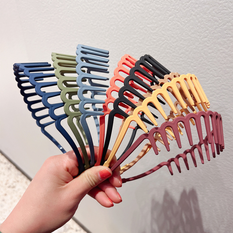 2024 meist verkaufte neue Stile Mode Welle Harz All-Match-Peeling welliges Haarband Stirnband für Frauen Mädchen Haarschmuck Kopf bedeckung – Detail 5