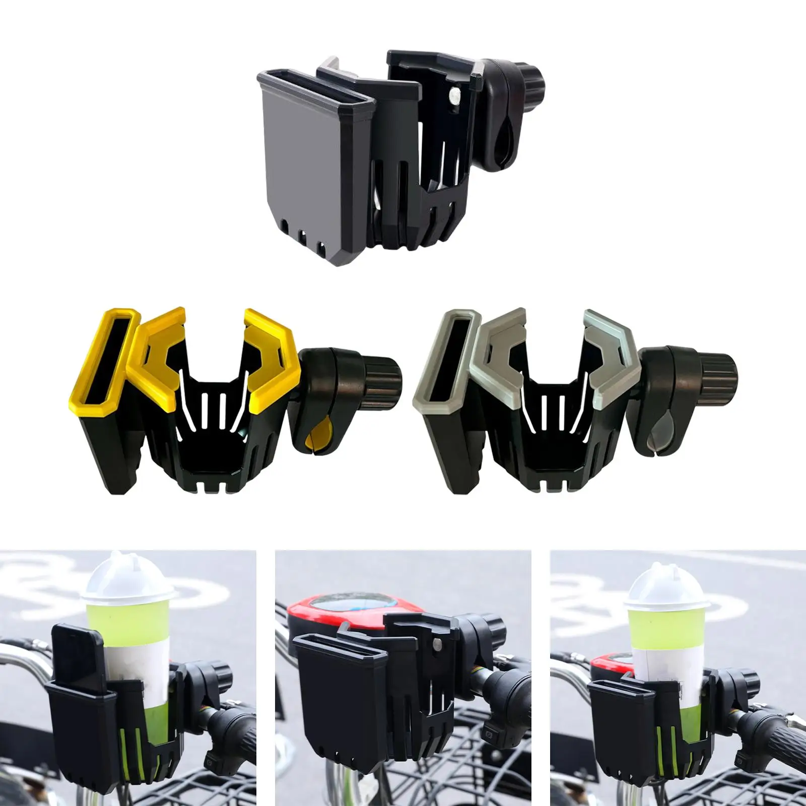 Bike Water Bottle Cage Phone Holder Bracket Handlebar Mount Beverage Bottle Stand Cycling Accessories