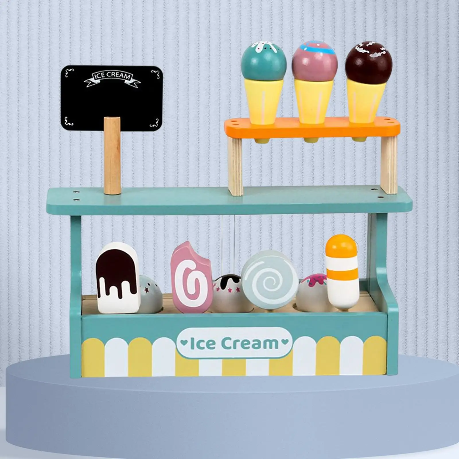 Ice Cream Playset Scene Model Educational Toys Gifts for Parties Holiday