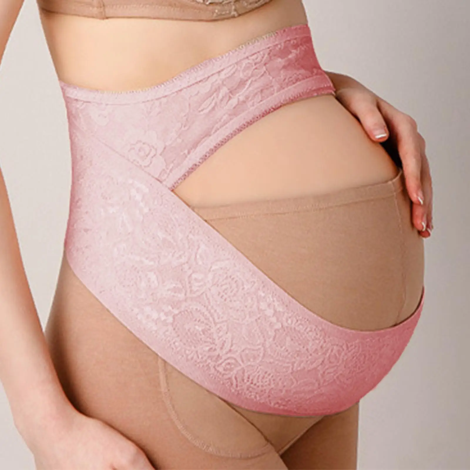 Pregnancy Abdominal Belt Breathable Fashion Lace Back Brace Adjustable Abdomen Strap for Pregnant Women Pelvic Correction Strap