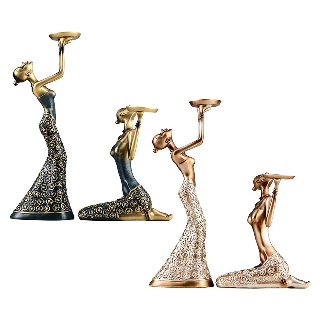Abstract Figurines Statues Resin Candle Holders Decorations