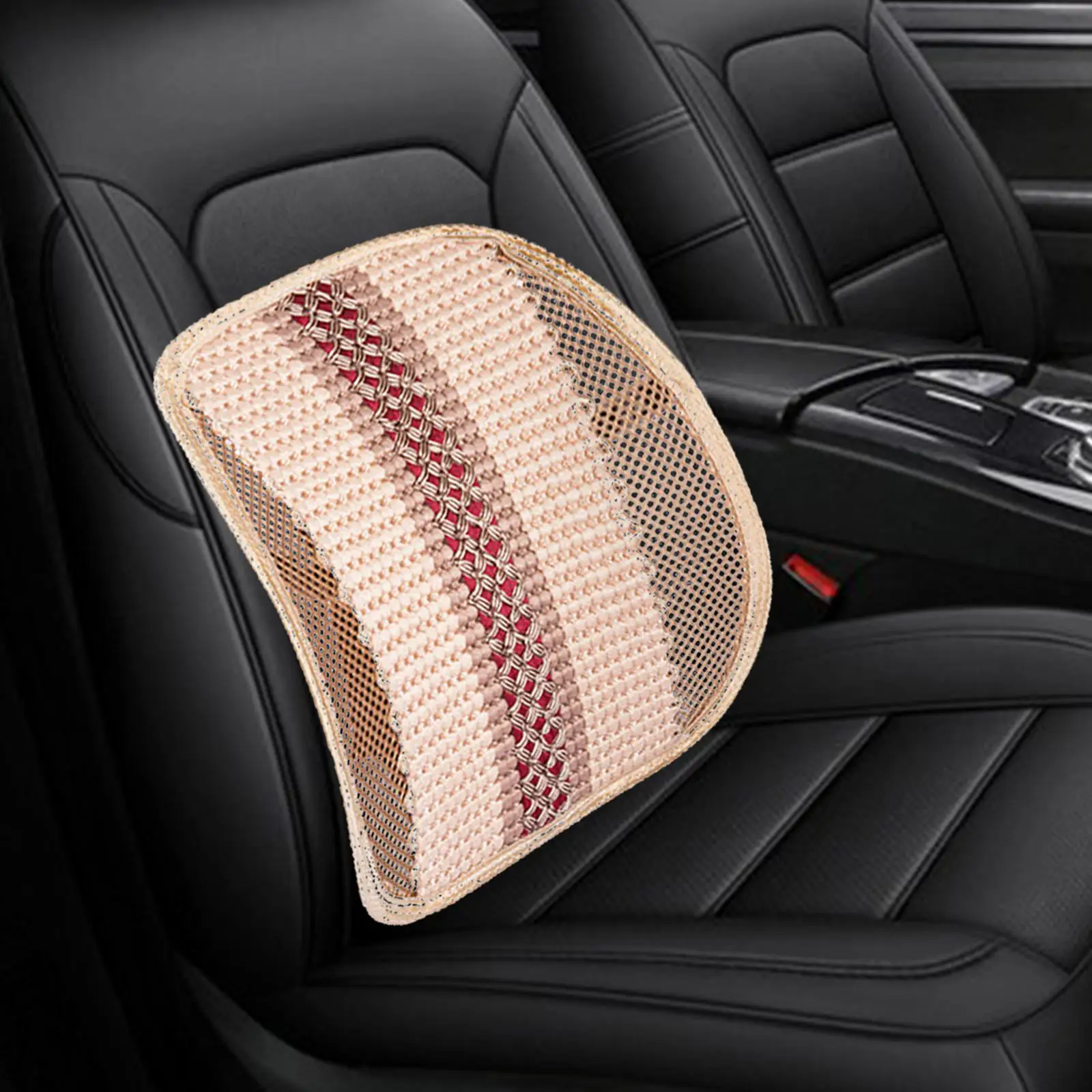 Mesh Back Lumbar Support with Breathable Mesh with Elastic Strap Back Rest Cushion Car Back Support for Car Home Office Chair