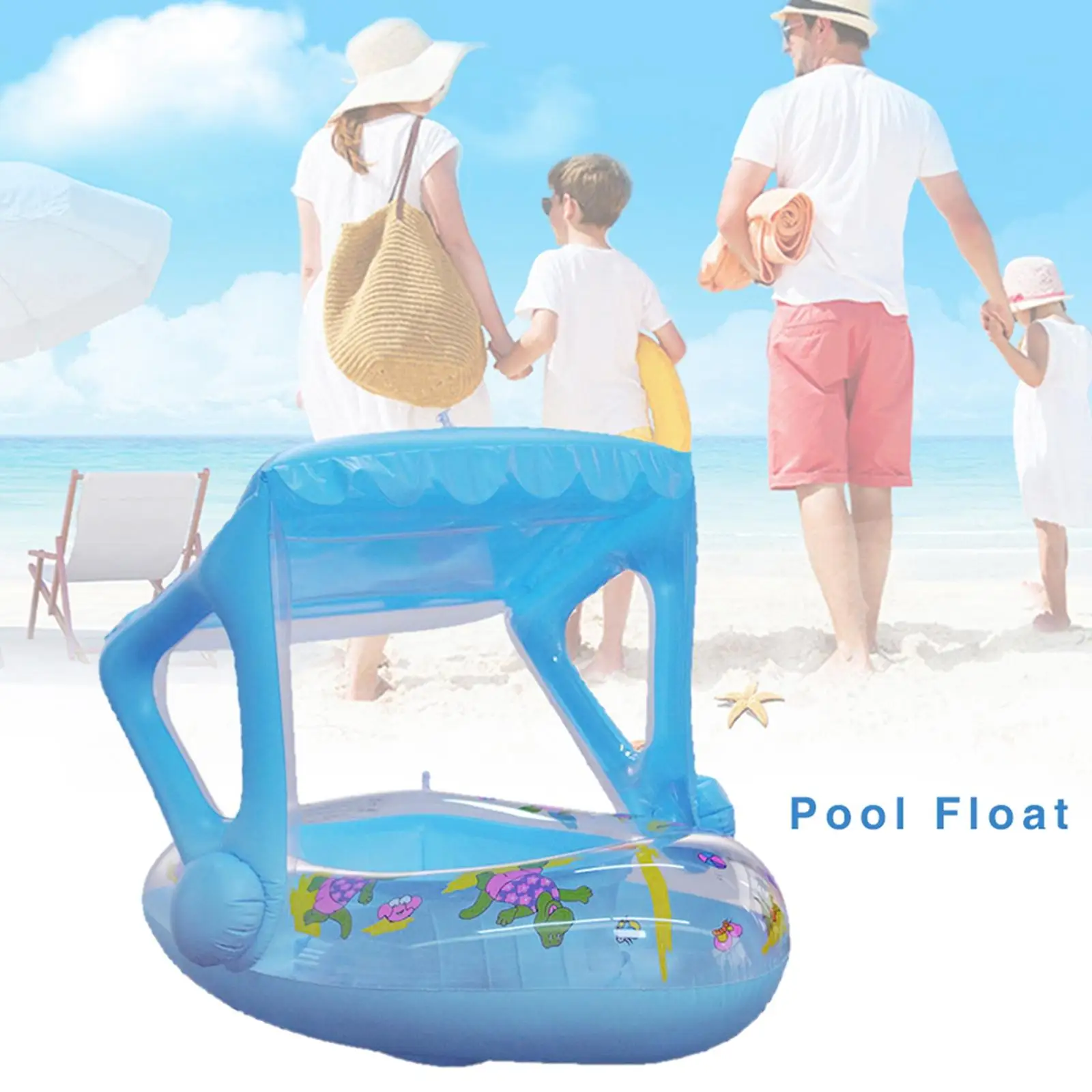 Float Rings with Canopy Bathtub Toys Summer Pool toy for boys girls