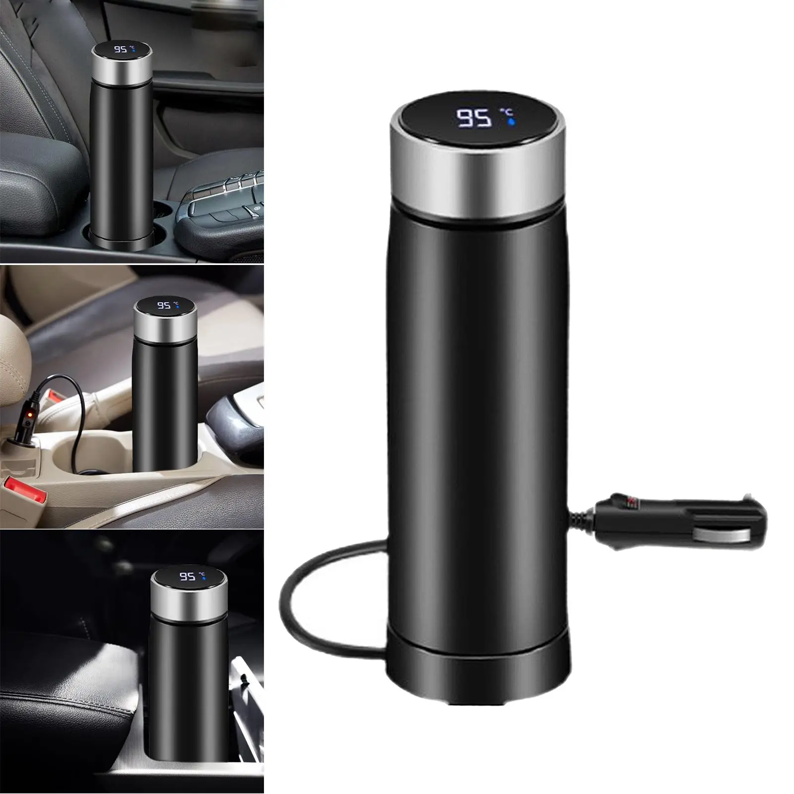 Portable Car Heating Cup Intelligent Car Heated Mug Electric Heated Travel Mug for Car