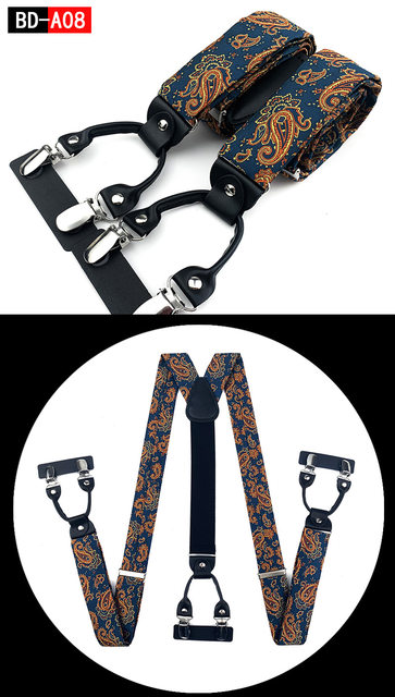 Bretelle Uomo SE - Larghezza 35mm Con 3 Clip Forti, 7 Colori - Foto 9