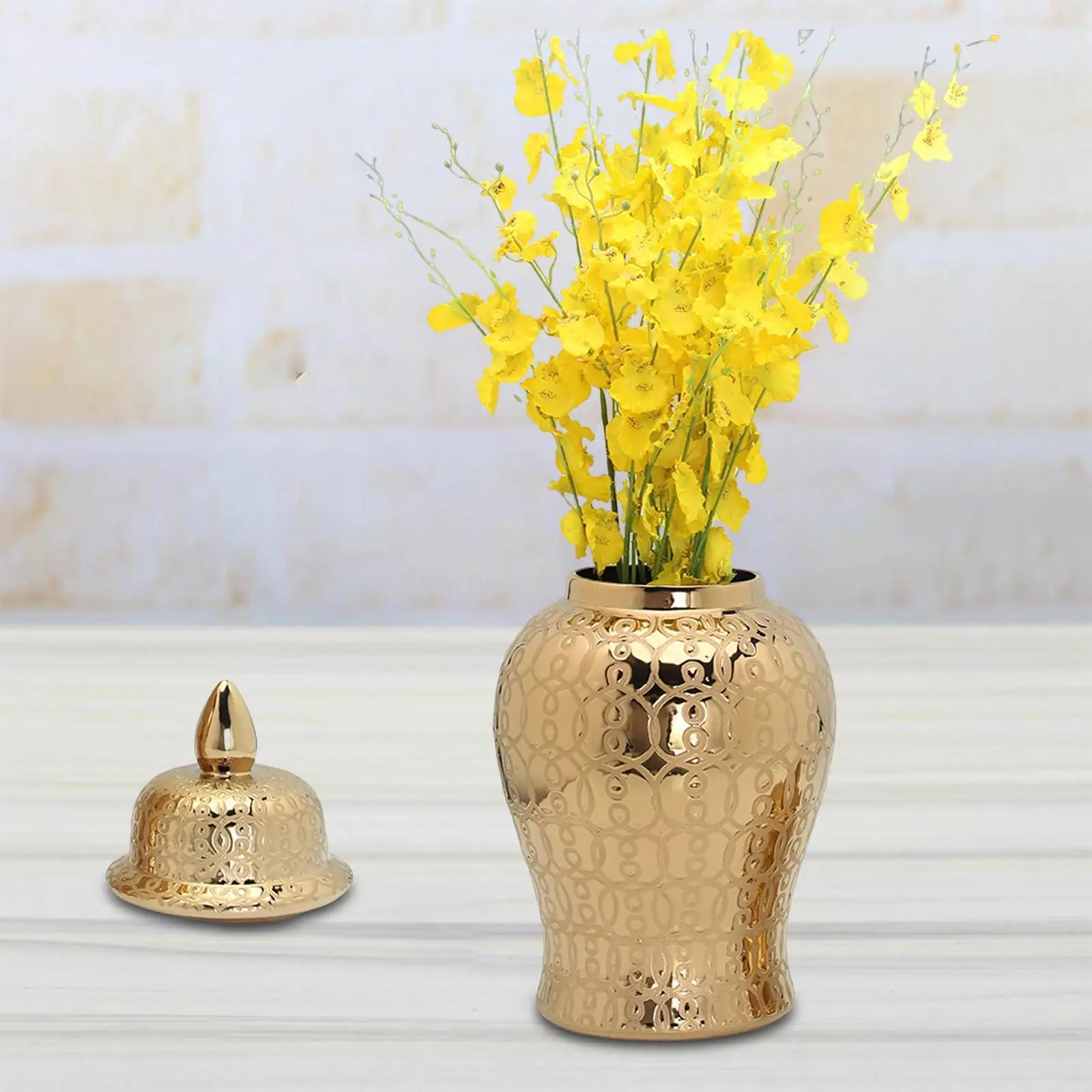 Ginger Jar Decorative Porcelain Modern for Gift Ornament Home Decoration