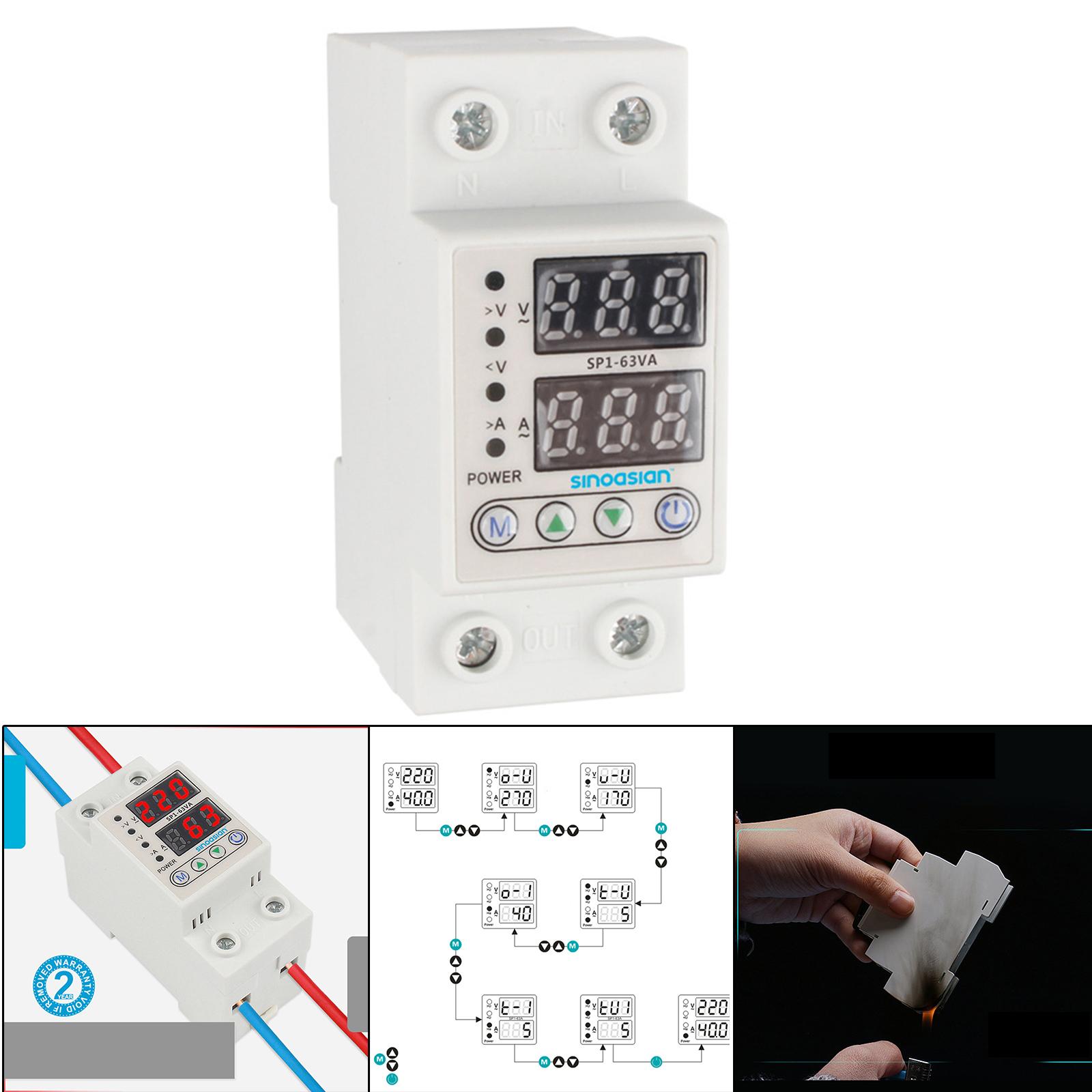 Over Voltage Ammeter Protector Voltage Relay Miniature Circuit Breaker