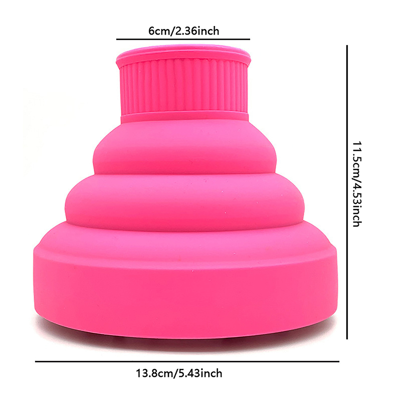 Difusor universal de silicona para rizos de cabello, color sólido, secador de cabello rizado, adecuado para herramientas de peinado de 4-5 cm._voghion.com