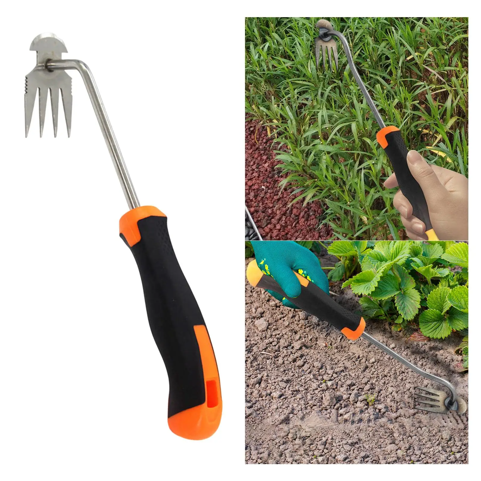 Garden Weeder Tools Grass Puller Ergonomic Handle Lightweight Manual Weeder Weeds Puller for Planting Lawn Courtyard Garden Yard