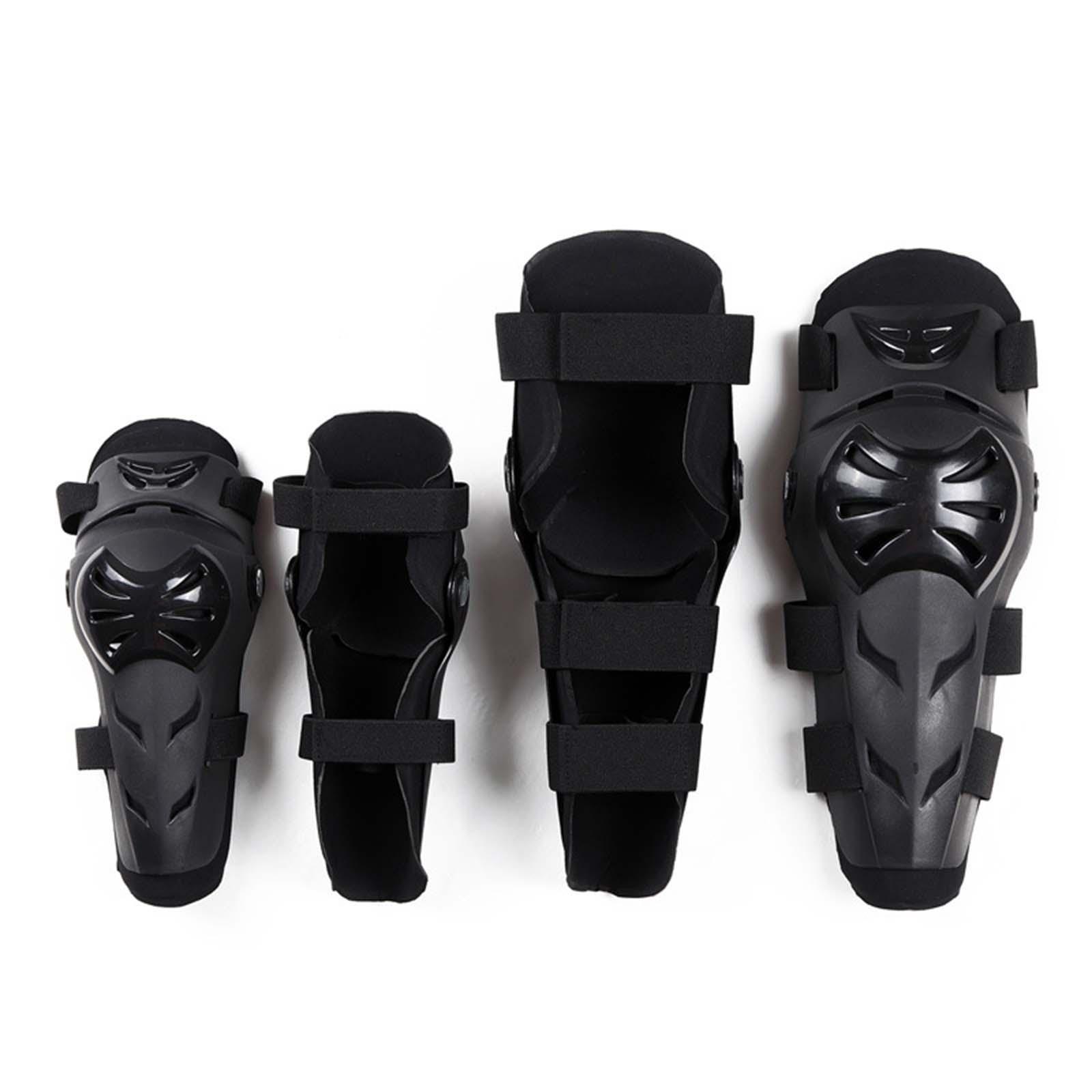 4 Pieces Motorcycle Knee Shin Guards Knee Shin Pads Protector for Sport