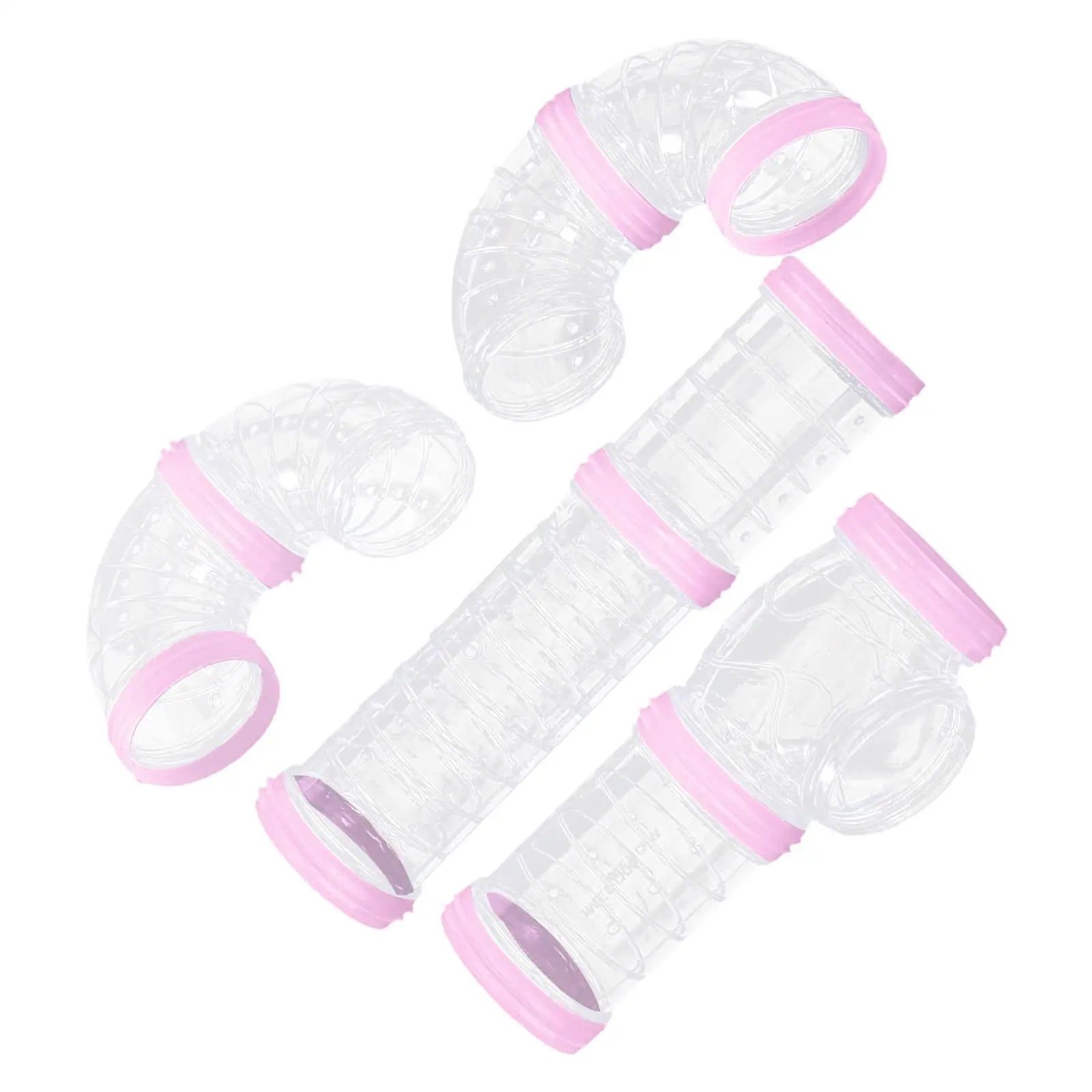 8 Pieces Multifunctional Hamster Tubes Set Connection Tunnels for Small Pets