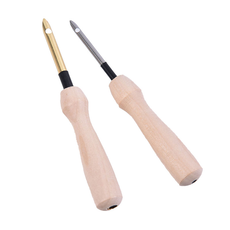 Description Picture 4 of item1pc Knitting Embroidery Pen Weaving Felting Craft Punch Needle Threader Wooden Handle DIY Tool Sewing Accessories