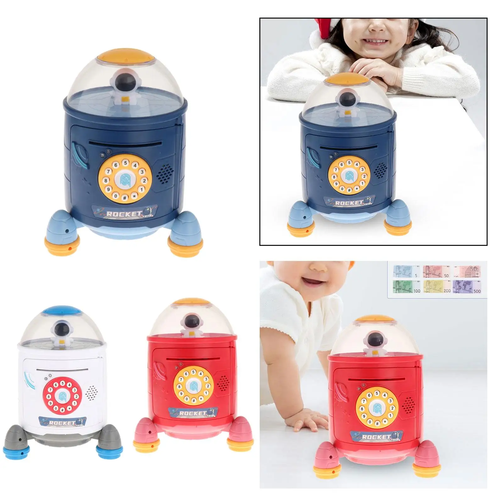 Password Piggy Bank Kids\` Money Banks ATM Safety Coin safety