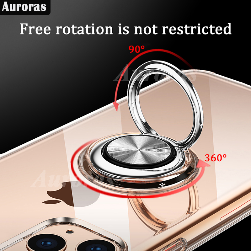 Auroras For Redmi 10A Case Anti-fall Clear Case Shockproof With Ring Soft Cover For Redmi 10C Clear Phone Case