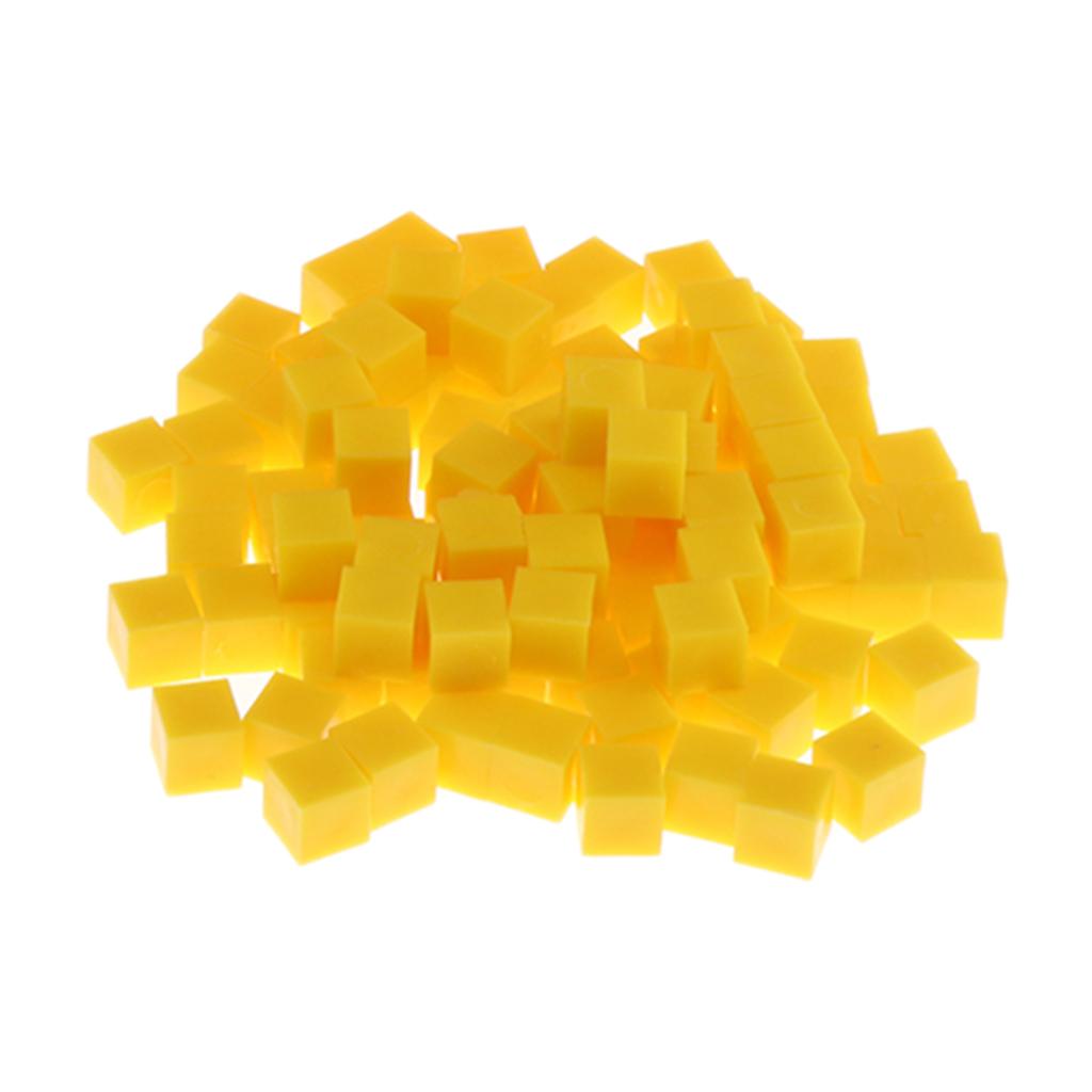 Montessori Maths Material Counting Cubes Kids Early Educational Toy Yellow