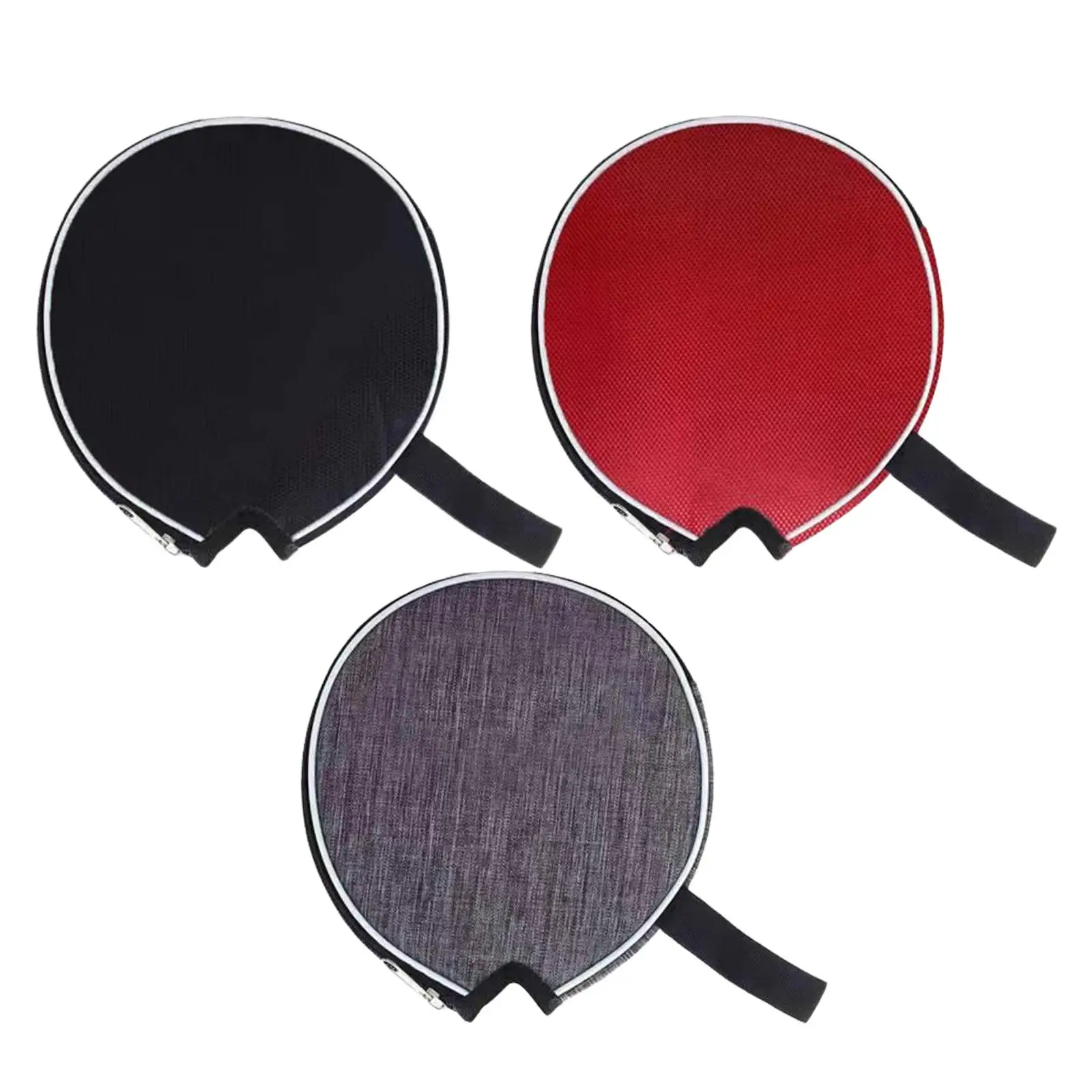 Table Tennis Racket Cover Large Capacity with Zipper Sturdy Waterproof Pouch for Travel Training Outdoors Competition