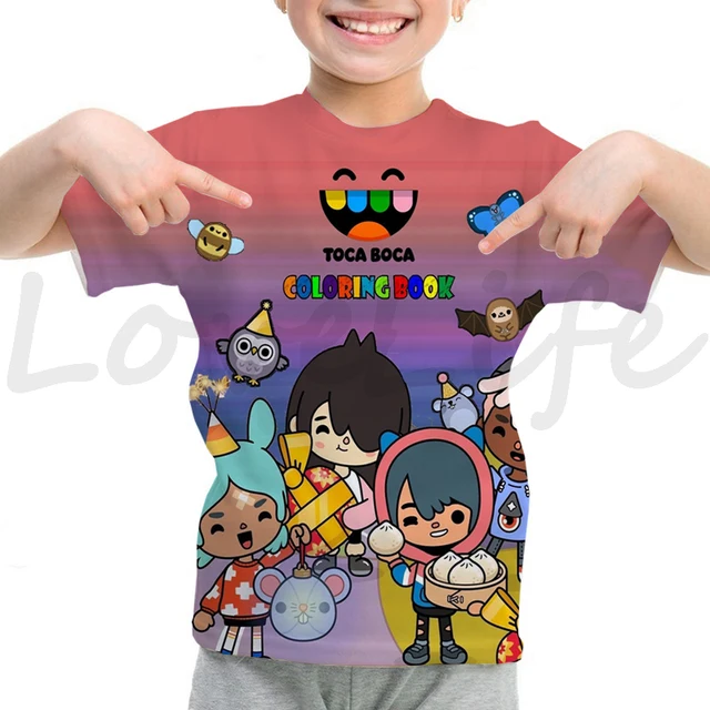 Hot Children Game Toca Life World Tshirt 3D Anime Toca Boca Life World Game  T Shirt Kids Tops Tee Teenager Oversized Streetwear - AliExpress