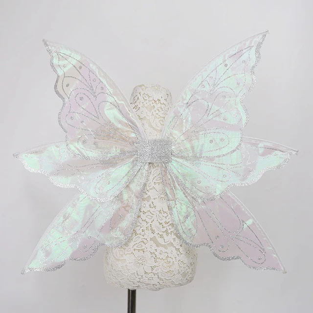 Shiny Edge Butterfly Fairy Wings Flower Elf Wings with Elastic  Shoulder,Straps