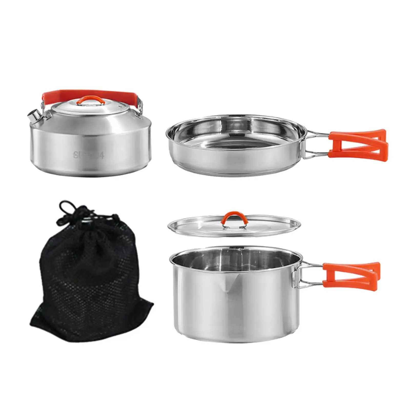 Camping Cookware Easy to Clean for Campfire Camping Pot and Pan Set for Camp