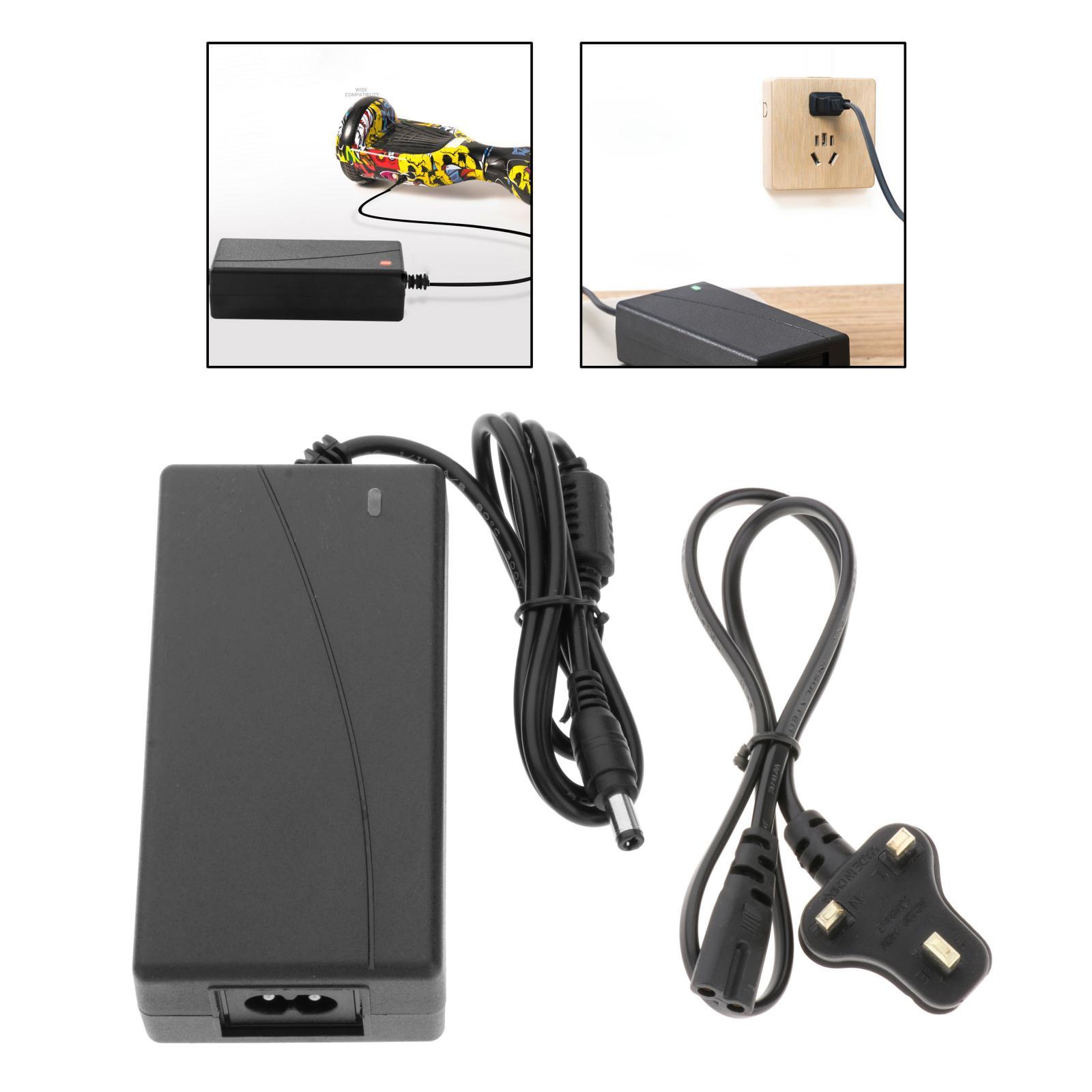 DC 5.5mm 42V Battery Charger Compatible with Electric Scooter Skateboard