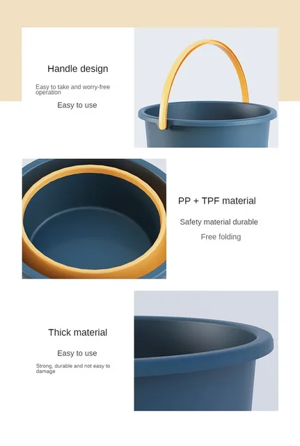 Silicone Bucket for Fishing Promotion Folding Bucket Car Wash Outdoor  Fishing Supplies Square Bathroom Kitchen Camp Bucket - AliExpress