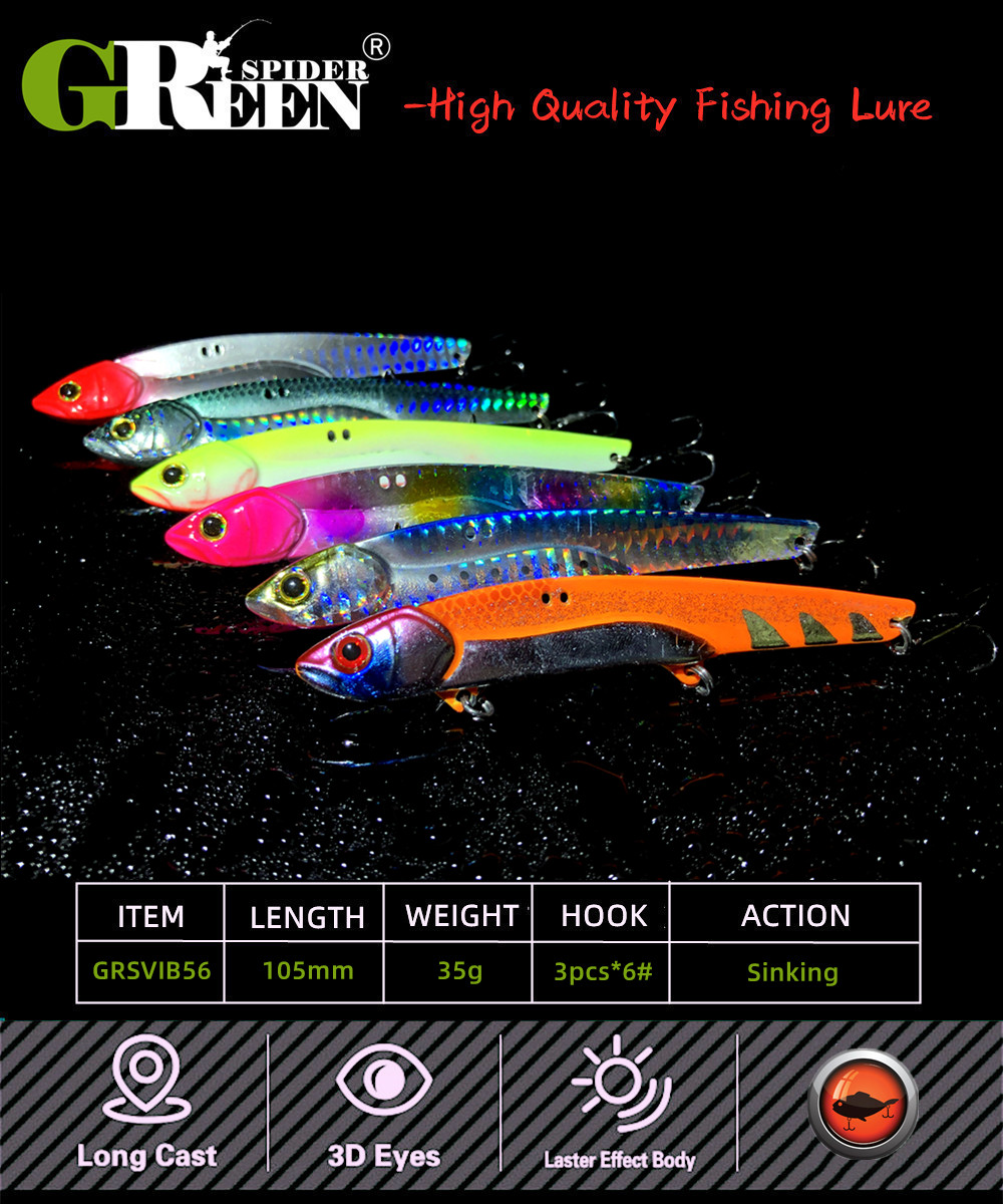 35g 10,5 cm Metall VIB LureFishing Löffel Süßwasser Angeln Harter Köder Scheibe Jig Köder Löffel Angelgerät Metall Jigging – Detail 1